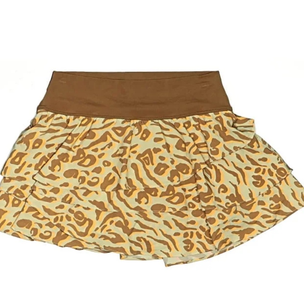 Aerie Brown and Cream Leopard Print Skirt